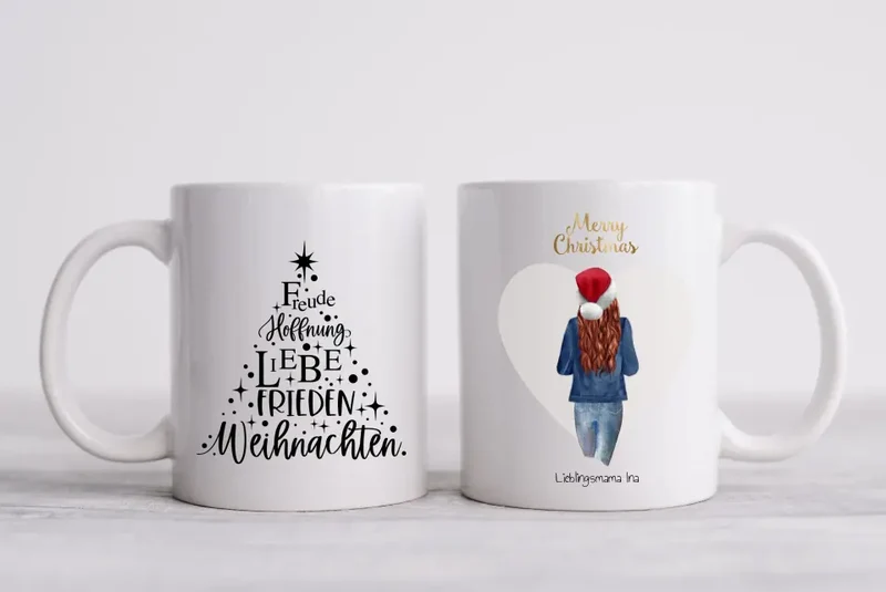 Weihnachtsgeschenk Geschenk Mama, Freundin, Schwester - personalisierte Tasse - Weihnachtsgeschenk