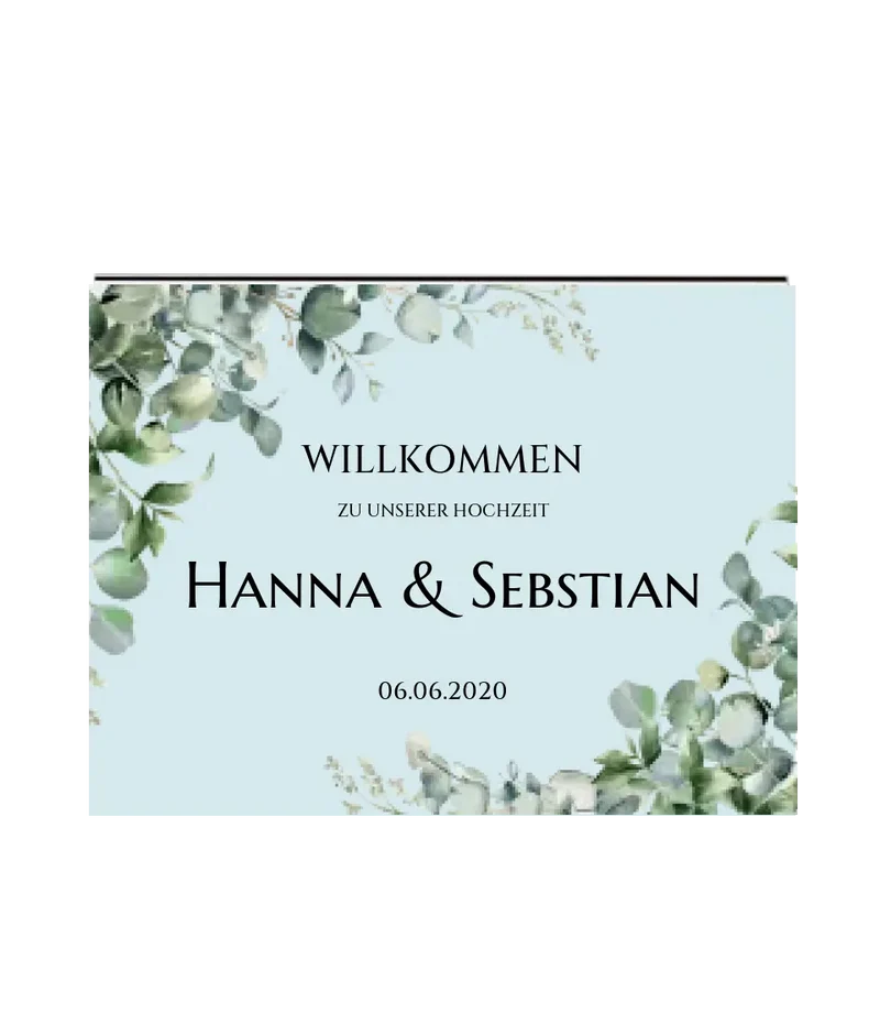 Willkommensposter Hochzeit | Willkommensschild Hochzeit personalisiert mit Namen Datum | Empfang Schild Hochzeit