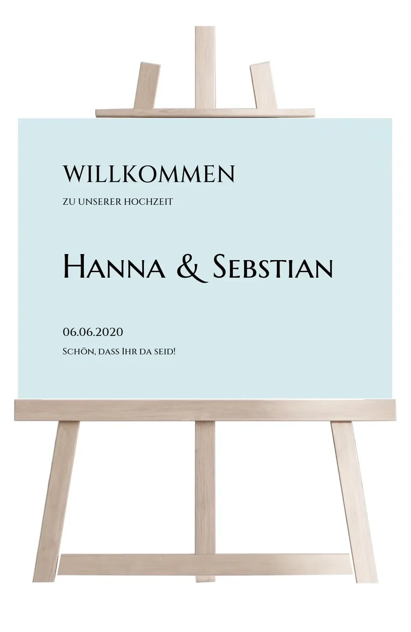 Willkommensposter Hochzeit | Willkommensschild Hochzeit personalisiert mit Namen Datum | Empfang Schild Hochzeit
