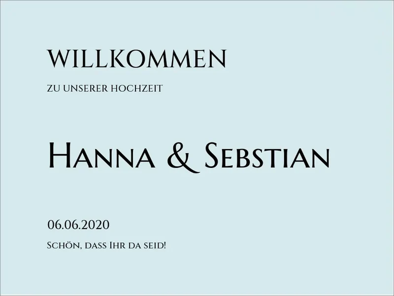 Willkommensposter Hochzeit | Willkommensschild Hochzeit personalisiert mit Namen Datum | Empfang Schild Hochzeit