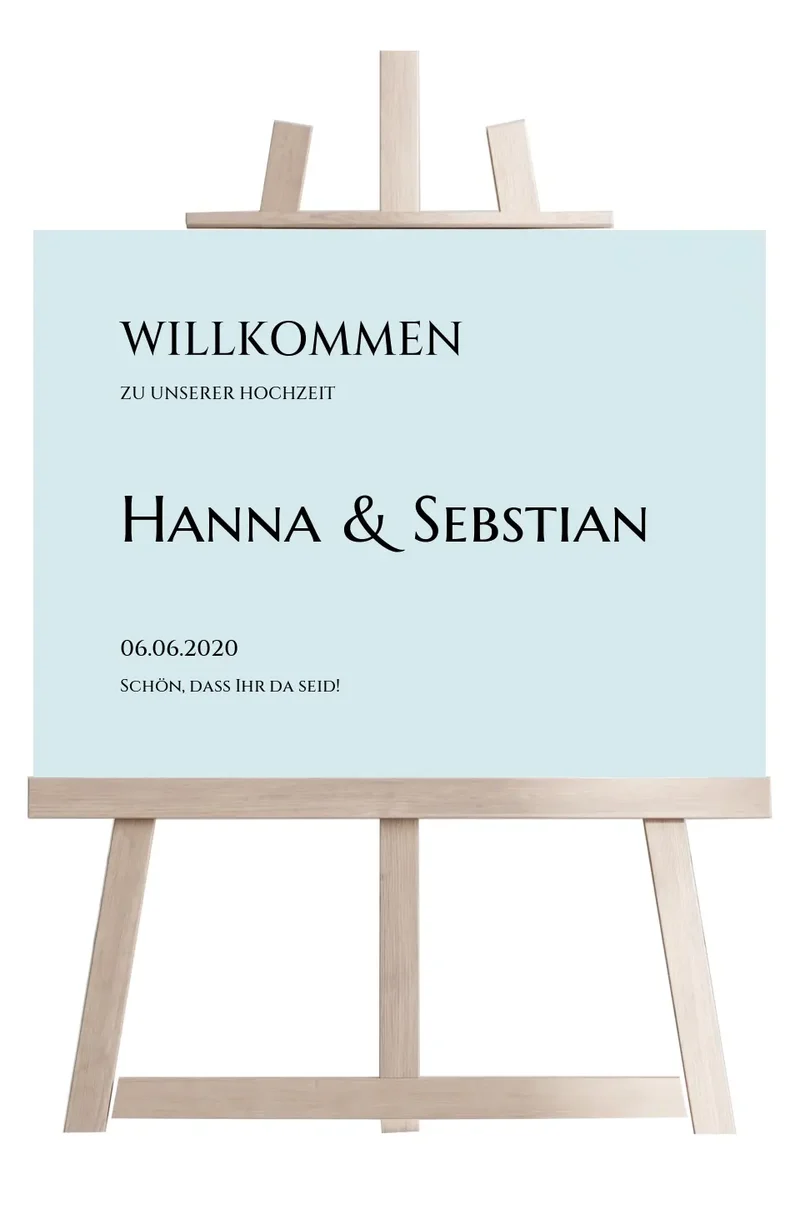 Willkommensposter Hochzeit | Willkommensschild Hochzeit personalisiert mit Namen Datum | Empfang Schild Hochzeit