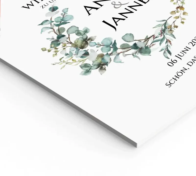 Willkommensposter Hochzeit | Willkommensschild Hochzeit personalisiert mit Namen Datum | Hochzeitsempfang Schild