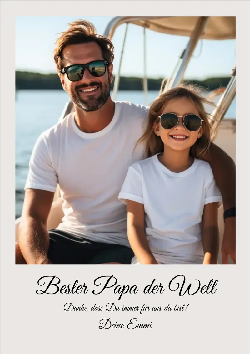 Geschenk für Papa - Fotoposter als Vatertagsgeschenk oder Geburtstagsgeschenk