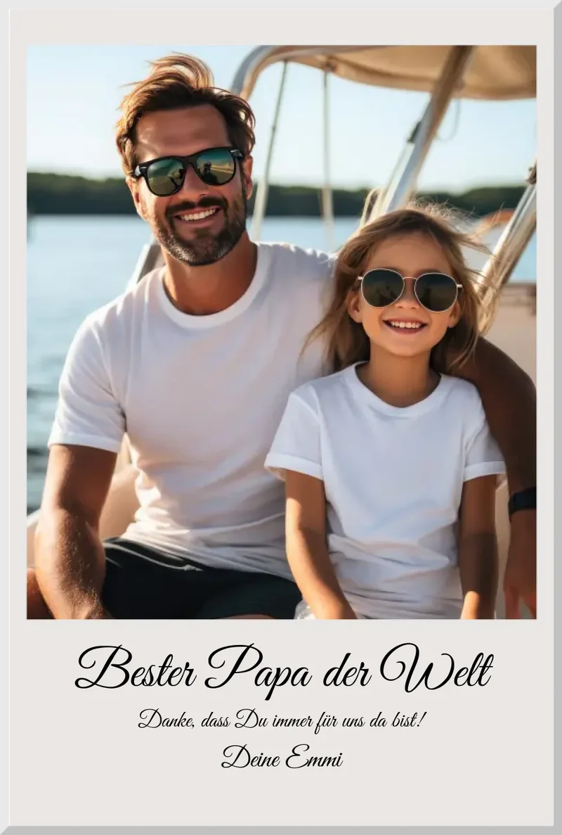 Geschenk für Papa - Fotoposter als Vatertagsgeschenk oder Geburtstagsgeschenk