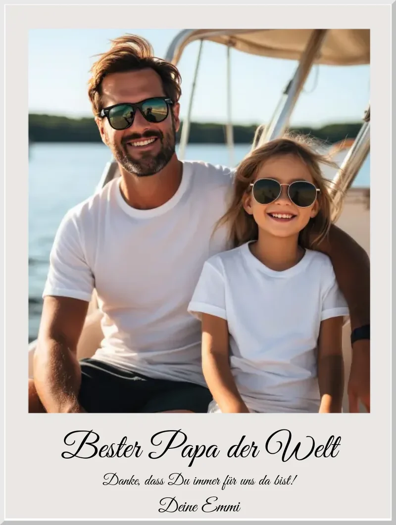 Geschenk für Papa - Fotoposter als Vatertagsgeschenk oder Geburtstagsgeschenk