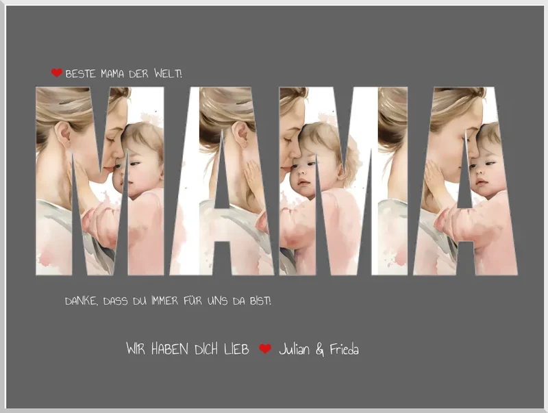 Muttertagsgeschenk personalisiert mit Foto | Geschenk Mama Poster | Geburtstagsgeschenk Mama