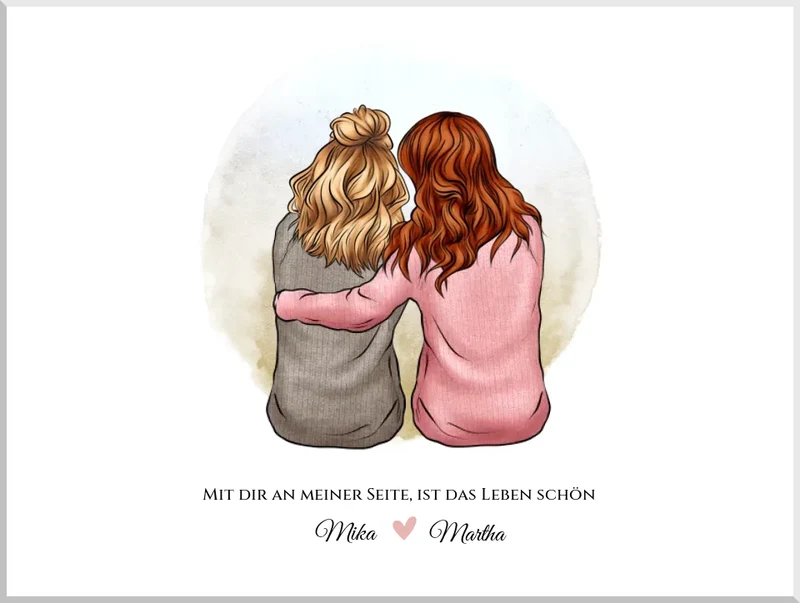 Poster Geschenk für die beste Freundin mit Spruch | Personalisierte Geschenkidee