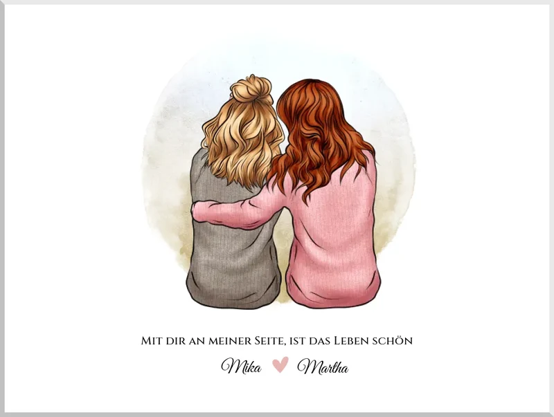 Poster Geschenk für die beste Freundin mit Spruch | Personalisierte Geschenkidee