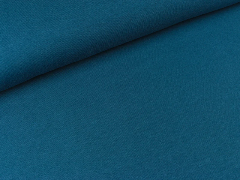 Reststück 13cm - Leichter Sweat Maike jeansblau uni
