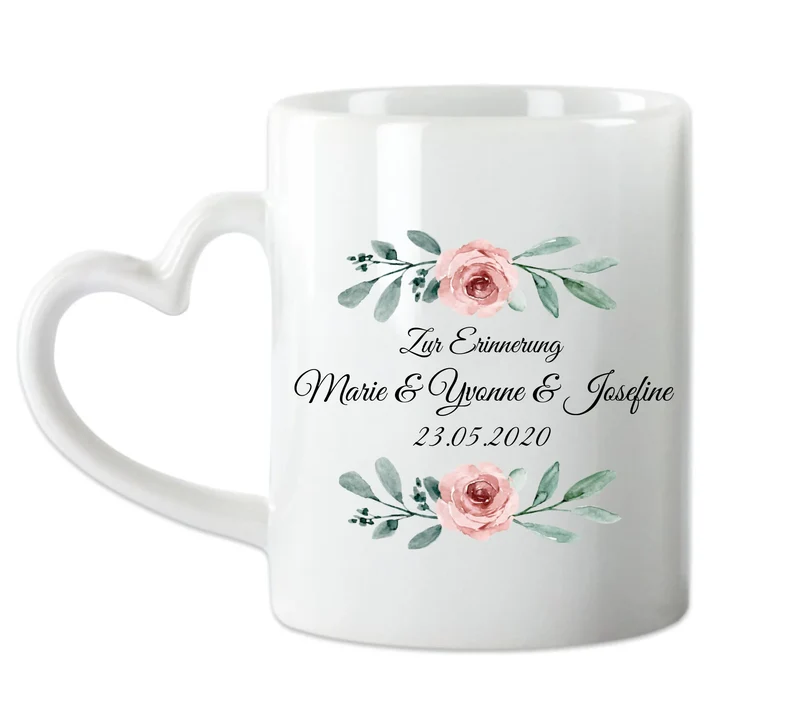 2 Trauzeuginnen Personalisierte Tasse Geschenk Brautgeschenk - Hochzeitsgeschenk
