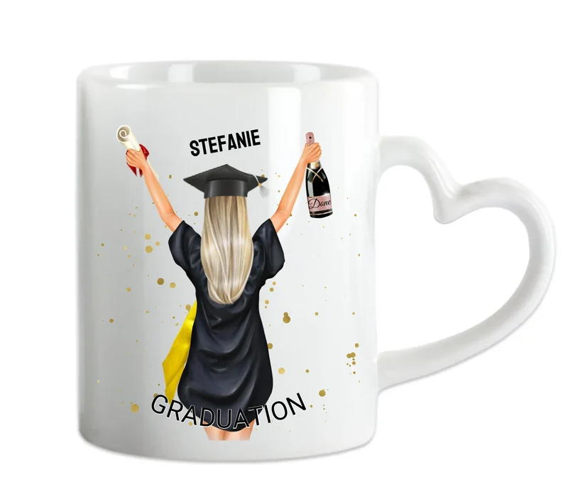 Personalisierte Tasse Schulabschluß Geschenk Bachelor, Master, Doktor, Promotion Abitur, Abi, Berufsausbildung
