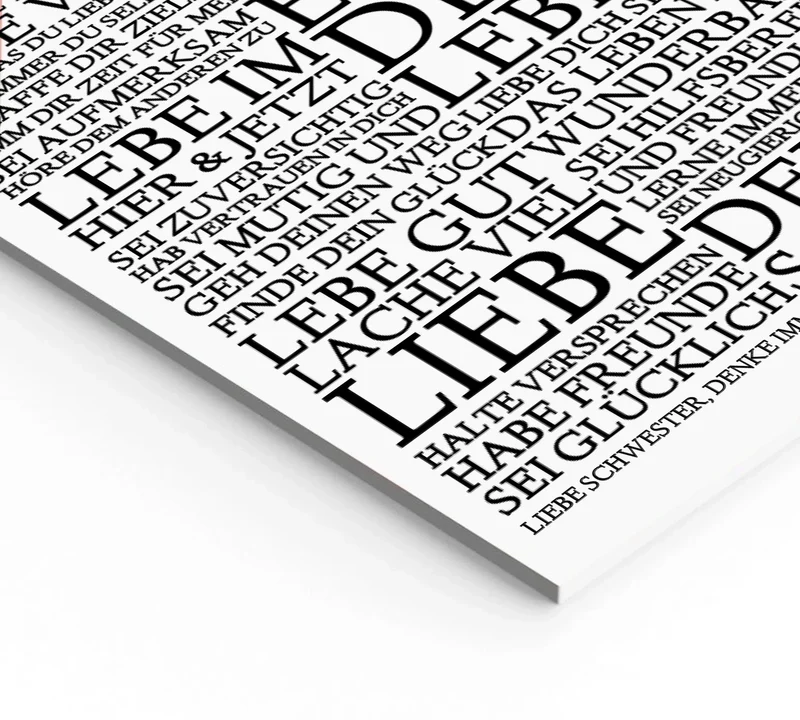 ZEITRAUM-KUNSTDRUCK, LEBE DEIN LEBEN, Sprücheposter mit Personalisierung
