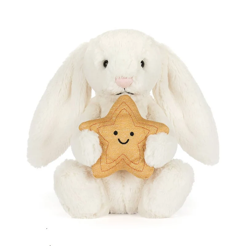 Bashful Hase – Cremeweiß mit Stern (31 cm)