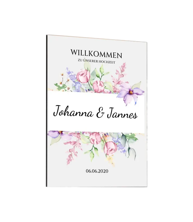 Willkommensposter Hochzeit | Willkommensschild Hochzeit personalisiert | Hochzeitsempfang Tafel