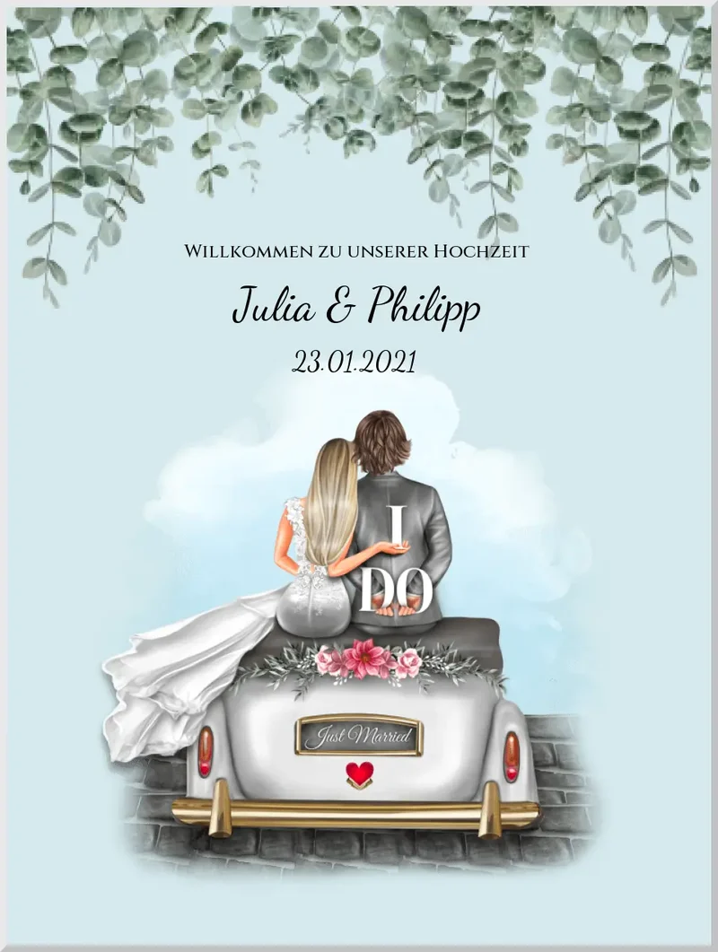 Willkommensposter Hochzeit | Willkommensschild Hochzeit personalisiert | Hochzeitsempfang Tafel