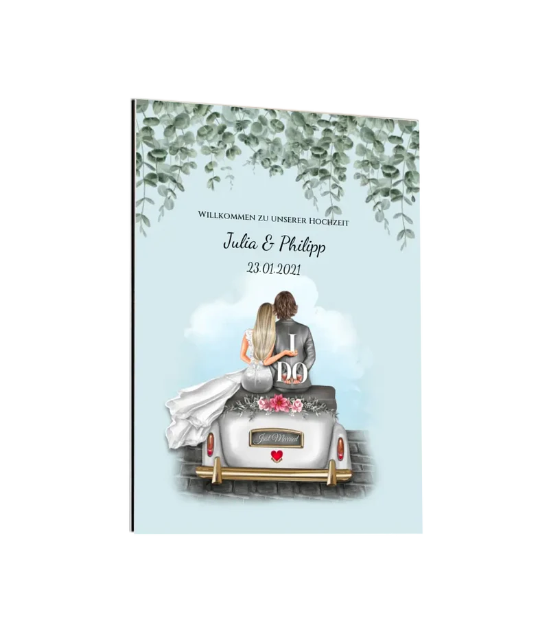 Willkommensposter Hochzeit | Willkommensschild Hochzeit personalisiert | Hochzeitsempfang Tafel