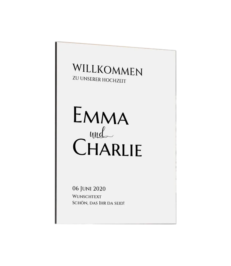 Willkommensposter Hochzeit | Willkommensschild Hochzeit personalisiert | Hochzeitsempfang Tafel