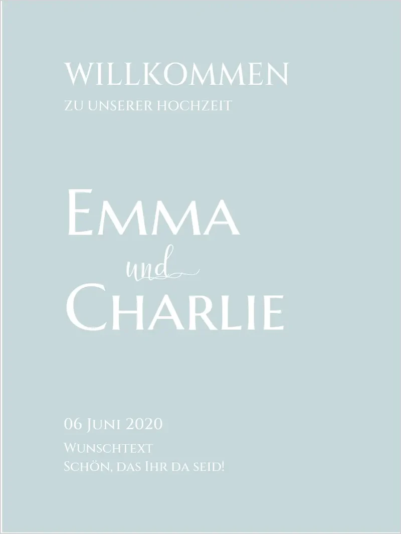 Willkommensposter Hochzeit | Willkommensschild Hochzeit personalisiert | Hochzeitsempfang Tafel