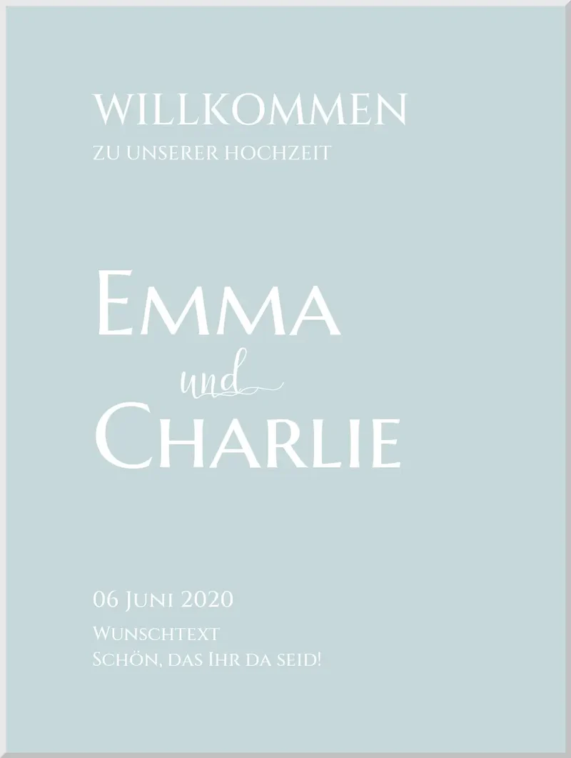Willkommensposter Hochzeit | Willkommensschild Hochzeit personalisiert | Hochzeitsempfang Tafel