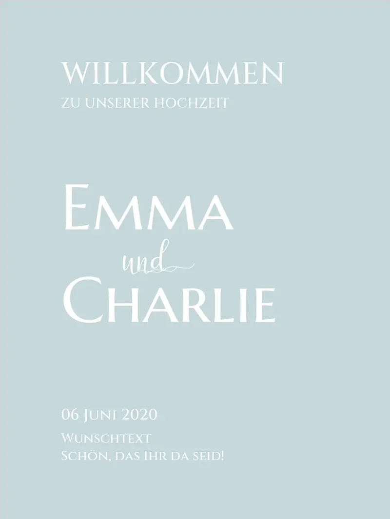 Willkommensposter Hochzeit | Willkommensschild Hochzeit personalisiert | Hochzeitsempfang Tafel