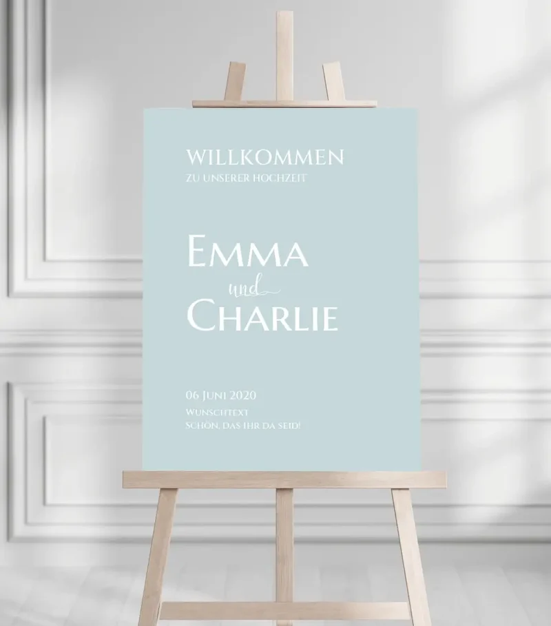Willkommensposter Hochzeit | Willkommensschild Hochzeit personalisiert | Hochzeitsempfang Tafel