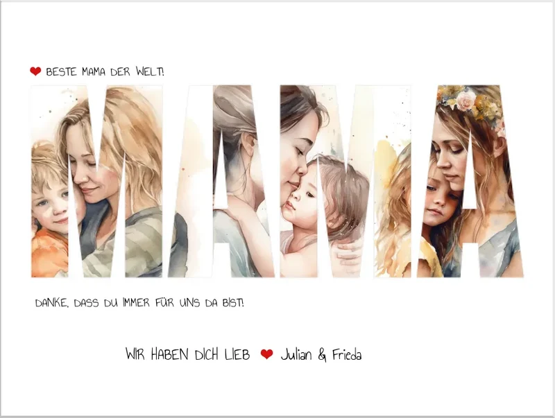 Personalisiertes Muttertagsgeschenk mit Foto | Geschenk Mama Poster | Geburtstagsgeschenk