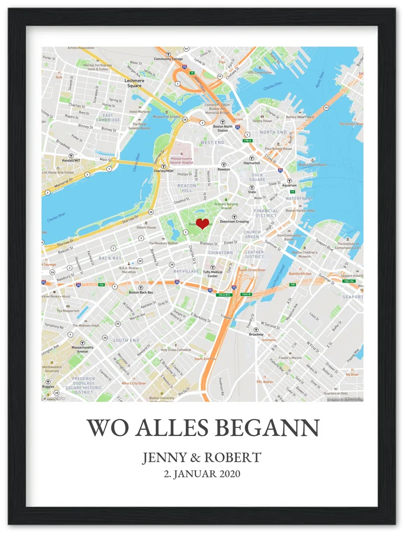 Poster "Wo alles begann Koordinaten" Personalisiertes Stadtkarte Poster | Lieblingsort | Städteposter Map Koordinaten Bild | Umzug