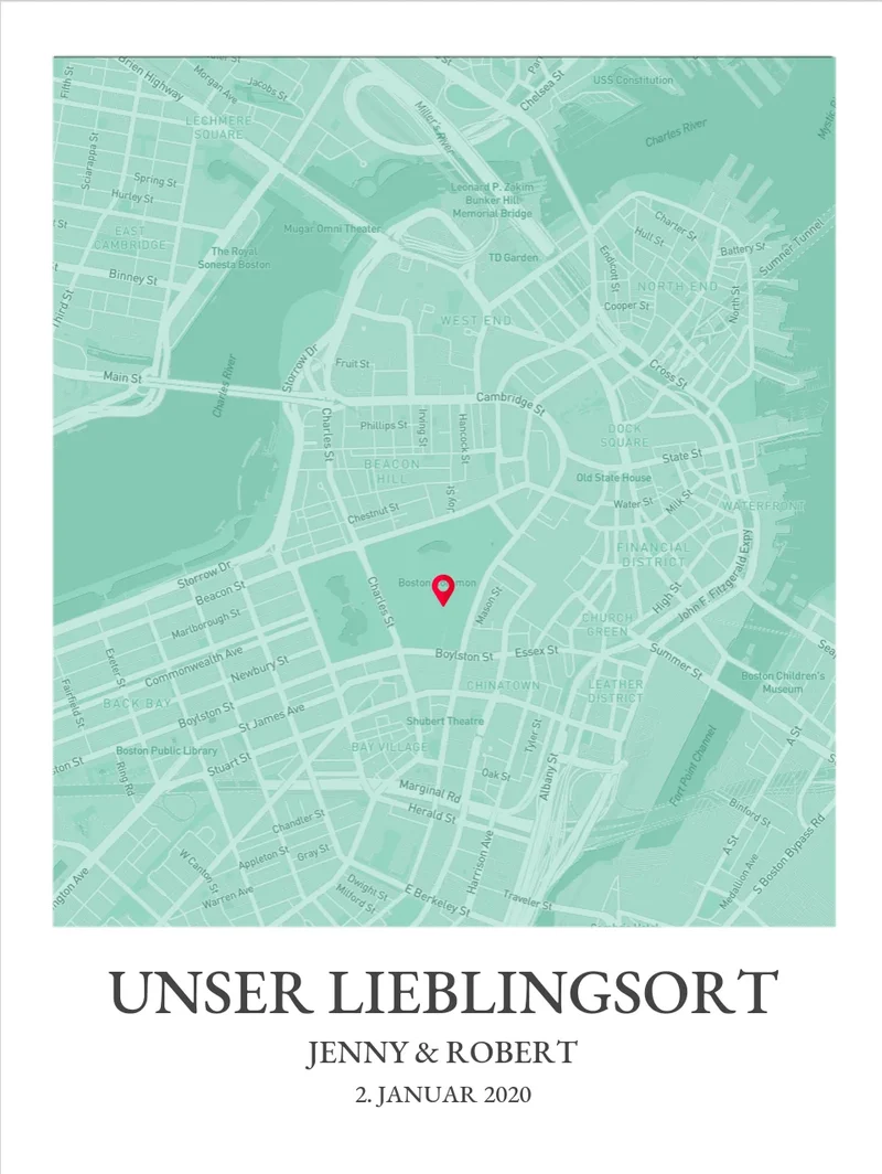 Stadtkarte Poster | Lieblingsort | Personalisiertes Städteposter Map Koordinaten Bild | Umzug