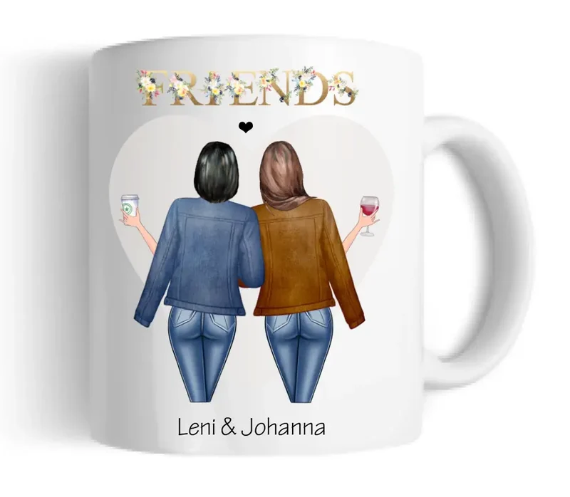 Ostergeschenk Ostertasse personalisiertes Geschenk 2 Beste Freundinnen Tasse, Schwester, Kollegin, Tassendruck
