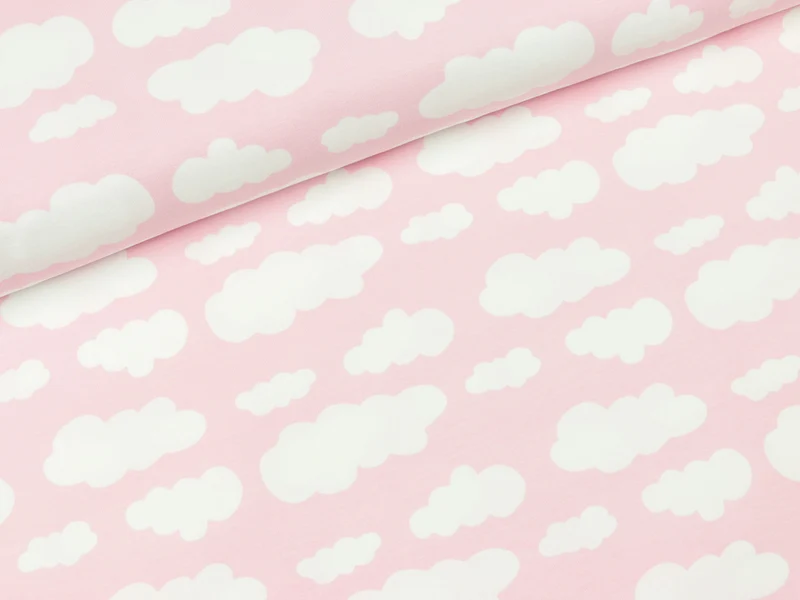 Baumwolljersey Vicente Wolken babyrosa