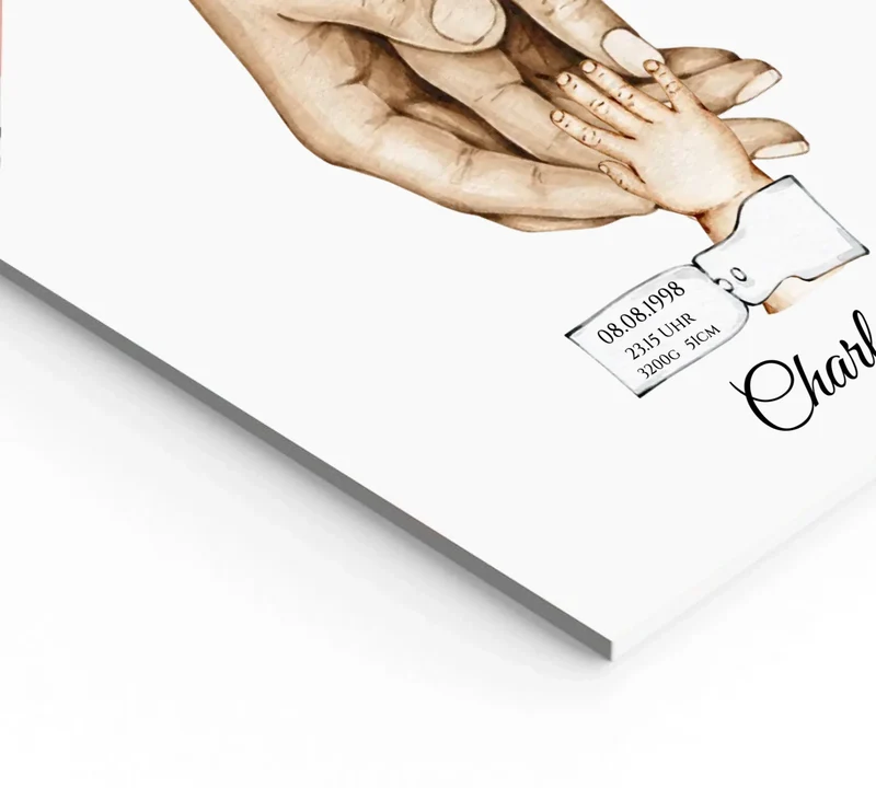 Personalisiertes Poster Geschenk zur Geburt & Taufe | Geburtsanzeige & Taufgeschenk