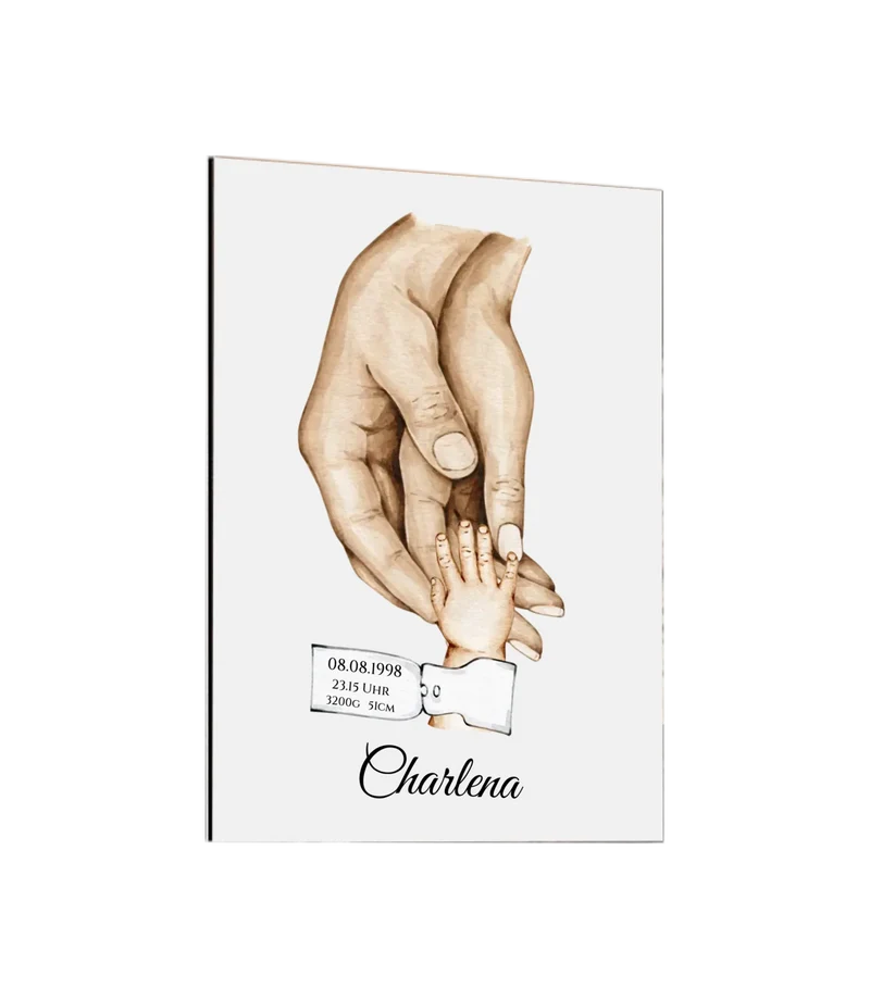 Personalisiertes Poster Geschenk zur Geburt & Taufe | Geburtsanzeige & Taufgeschenk
