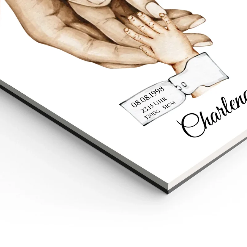Personalisiertes Poster Geschenk zur Geburt & Taufe | Geburtsanzeige & Taufgeschenk