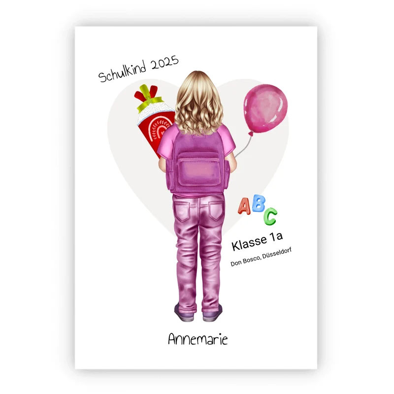 Geschenk zur Einschulung - Erster Schultag 2026 Poster