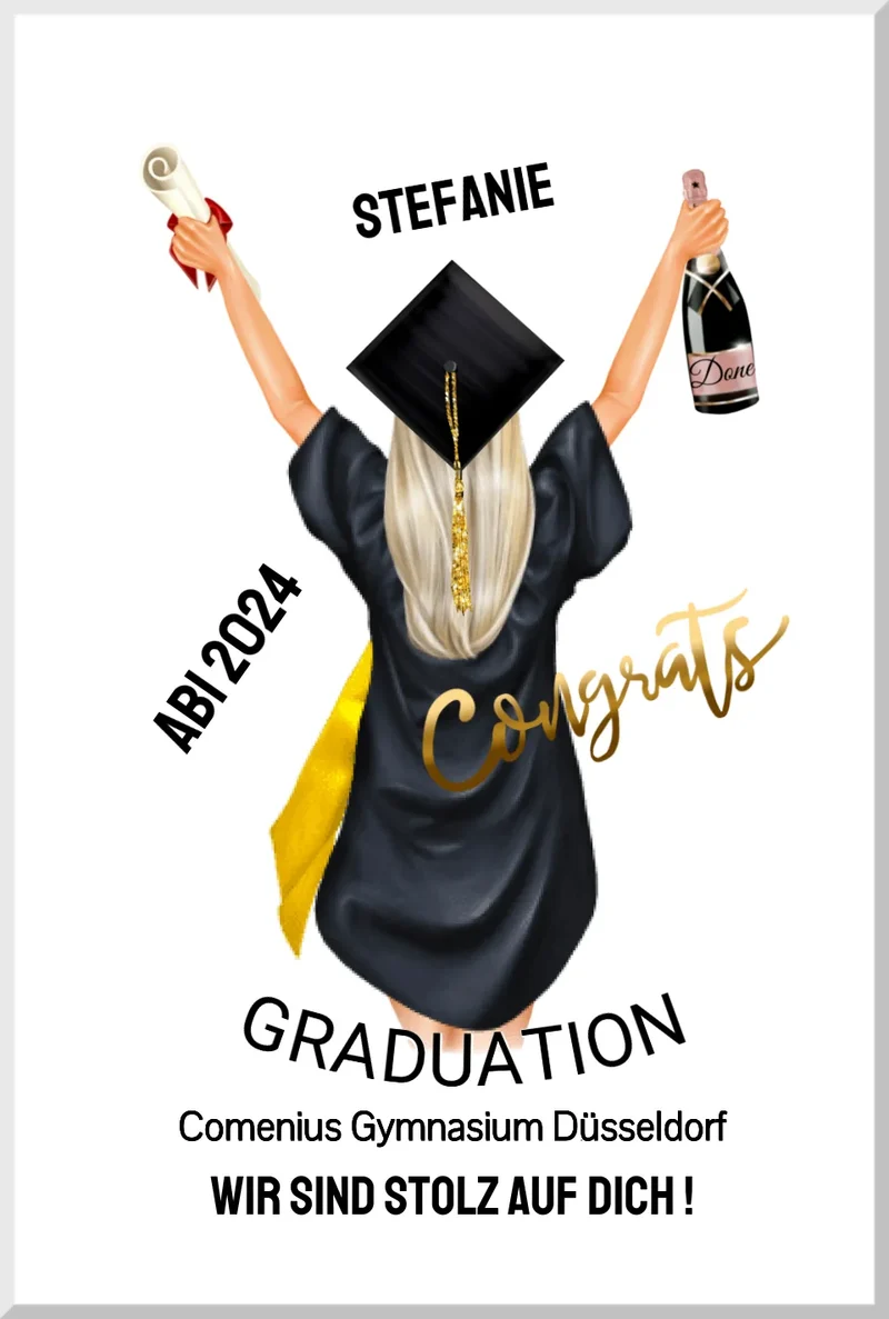 Personalisiertes Abi Bild Poster Abschluss Geschenk