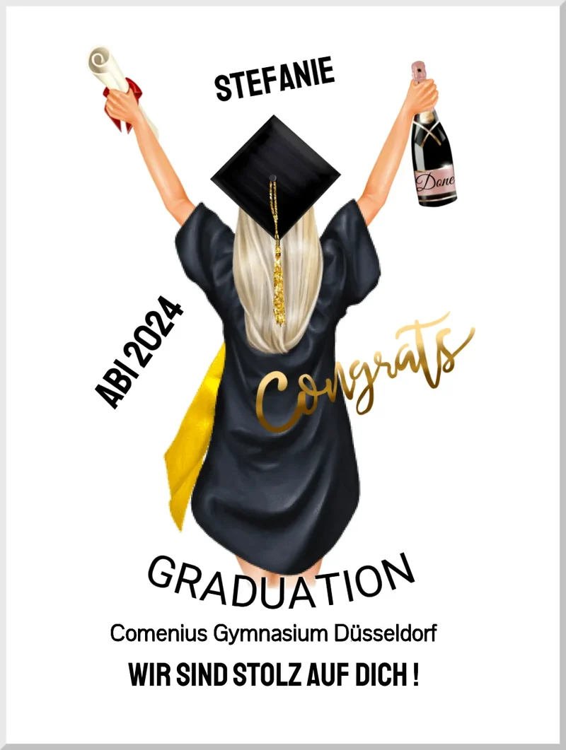 Personalisiertes Abi Bild Poster Abschluss Geschenk