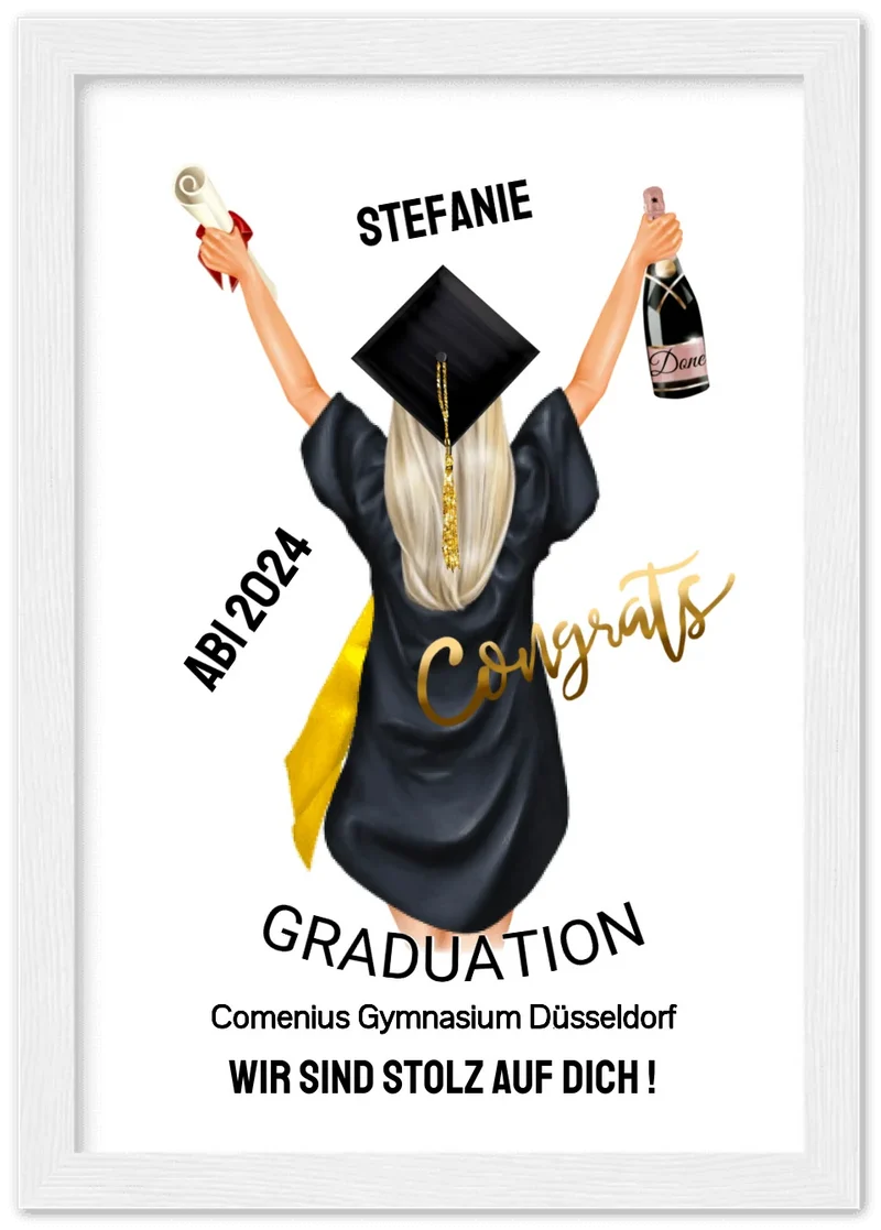Personalisiertes Abi Bild Poster Abschluss Geschenk