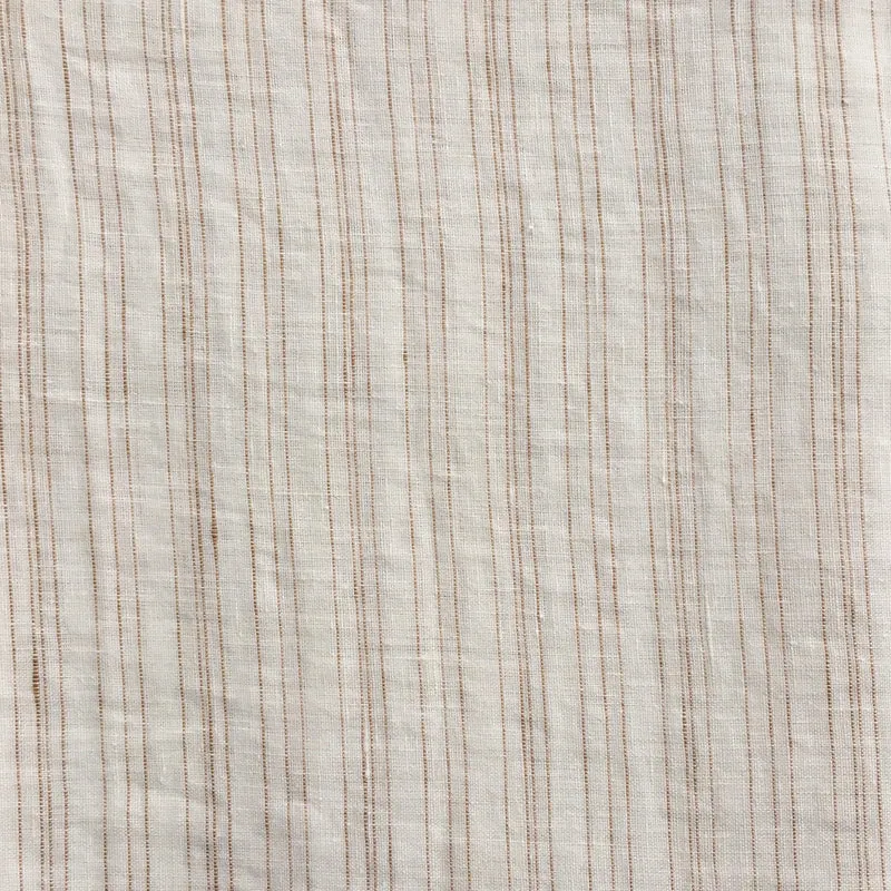 Gardinenstoff Lino Stripe - camel 310 cm
