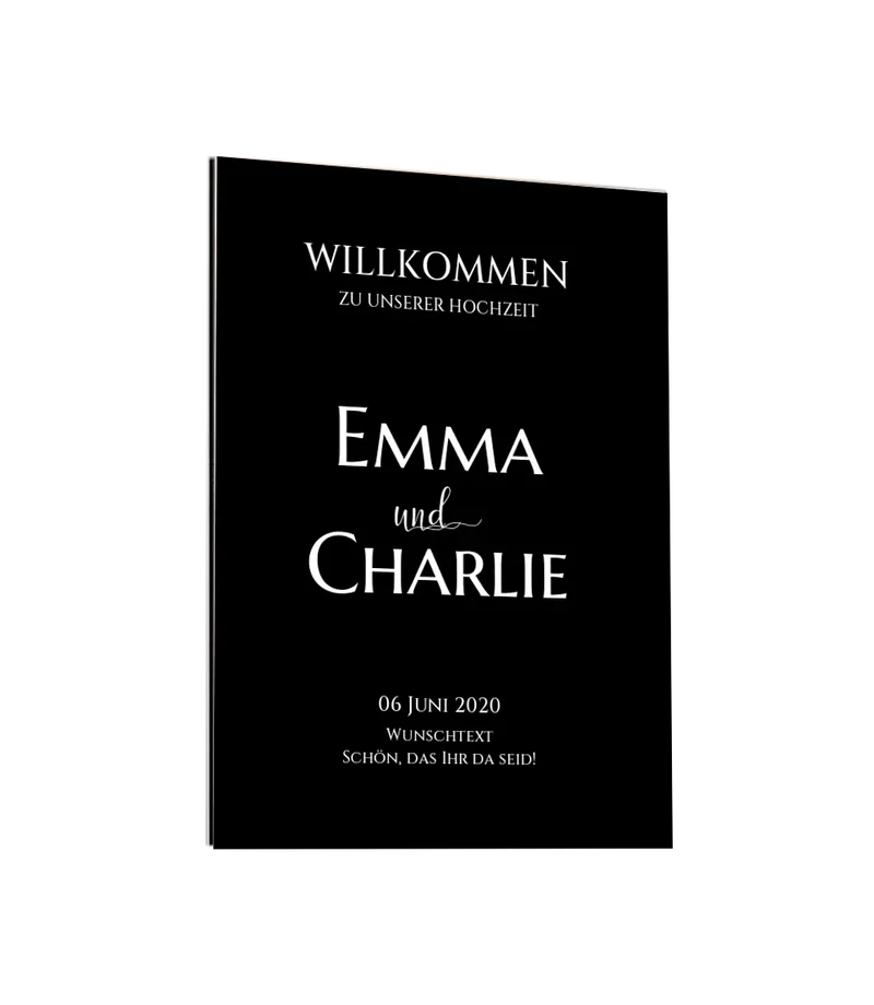 Willkommensposter Hochzeit | Willkommensschild Hochzeit personalisiert | Hochzeitsempfang Tafel WKH