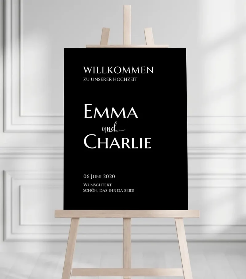 Willkommensposter Hochzeit | Willkommensschild Hochzeit personalisiert | Hochzeitsempfang Tafel
