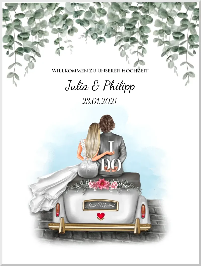 Willkommensposter Hochzeit | Willkommensschild Hochzeit personalisiert | Hochzeitsempfang Tafel