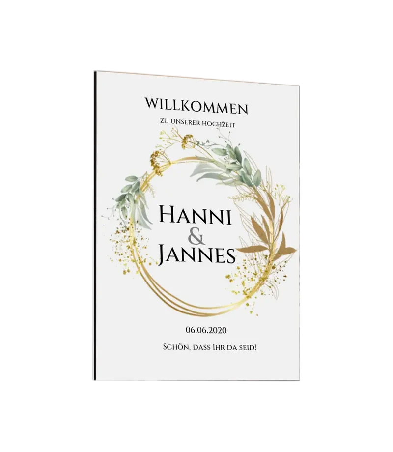 Willkommensposter Hochzeit | Willkommensschild Hochzeit personalisiert | Hochzeitsempfang Tafel