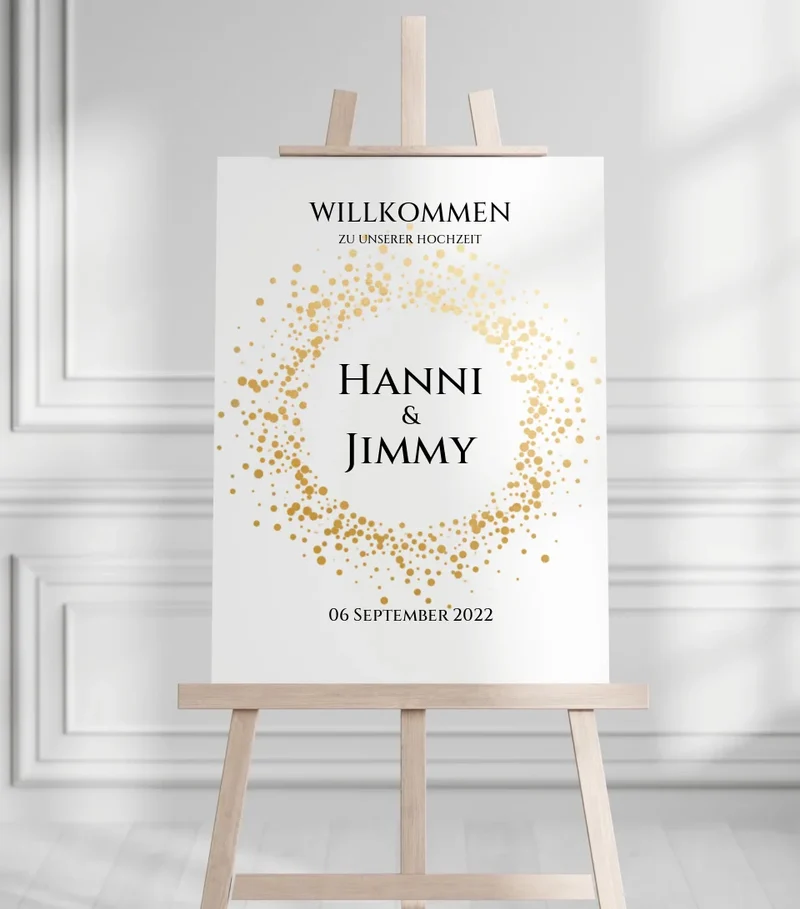 Willkommensposter Hochzeit | Willkommensschild Hochzeit personalisiert | Hochzeitsempfang Tafel