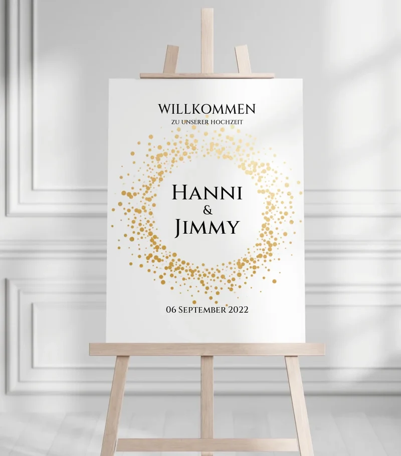 Willkommensposter Hochzeit | Willkommensschild Hochzeit personalisiert | Hochzeitsempfang Tafel