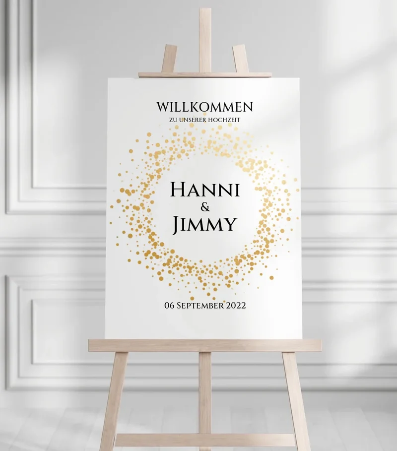 Willkommensposter Hochzeit | Willkommensschild Hochzeit personalisiert | Hochzeitsempfang Tafel