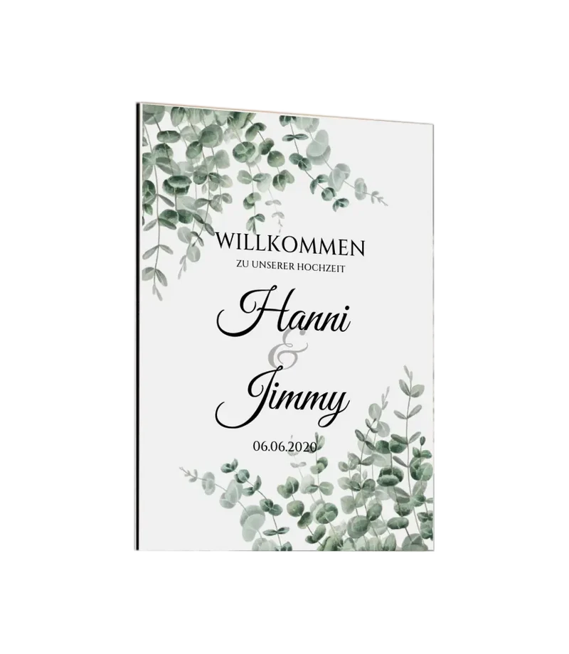Willkommensposter Hochzeit | Willkommensschild Hochzeit personalisiert | Hochzeitsempfang Tafel