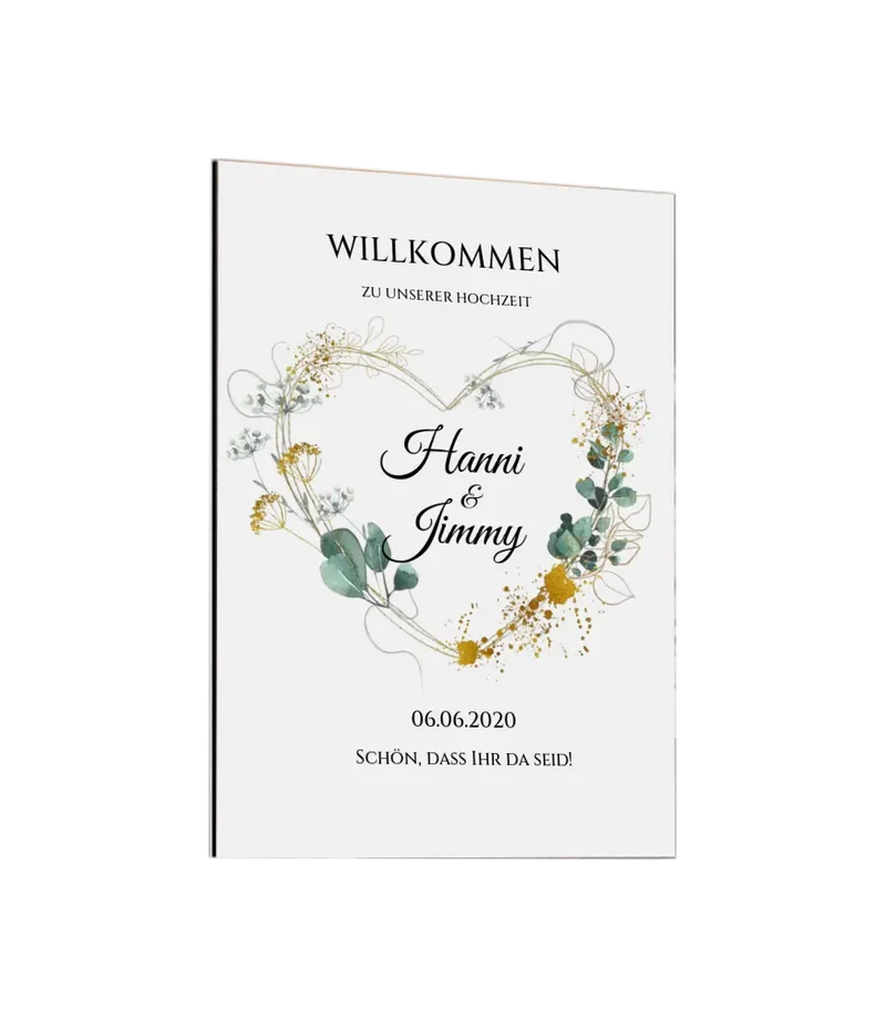 Willkommensposter Hochzeit | Willkommensschild Hochzeit personalisiert | Hochzeitsempfang Tafel