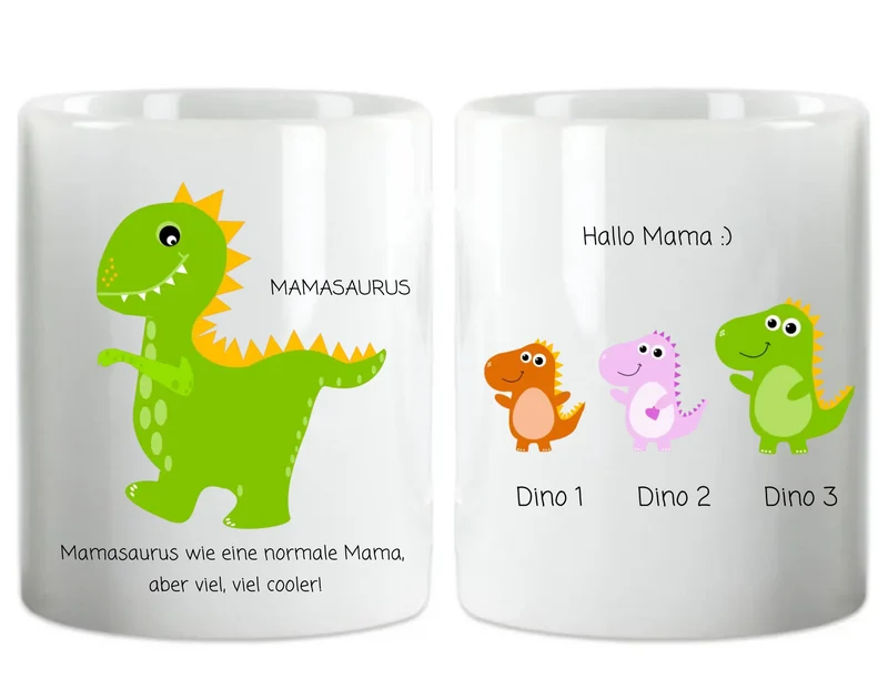 Personalisierte Tasse Muttertagsgeschenk & Vatertagsgeschenk | Mamasaurus | Omasaurus
