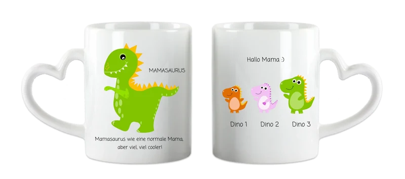 Personalisierte Tasse Muttertagsgeschenk & Vatertagsgeschenk | Mamasaurus | Omasaurus