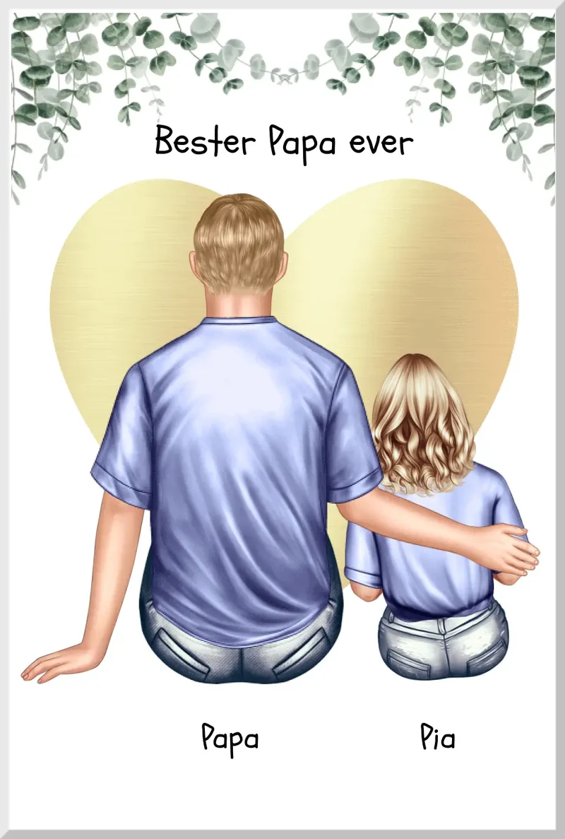 Personalisiertes Poster Geschenk Papa Tochter/Sohn - Vatertagsgeschenk - Geburtstagsgeschenk - Ostergeschenk Papa